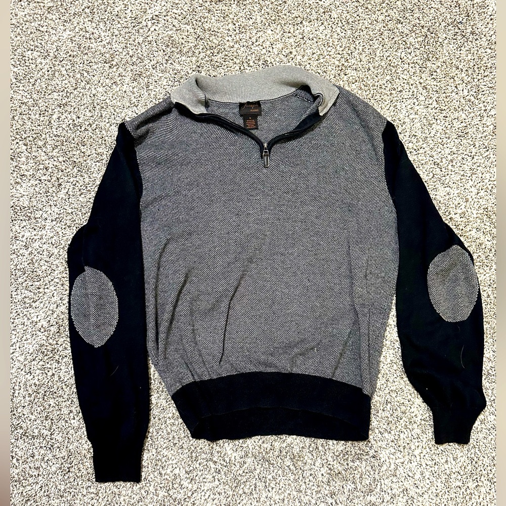 Jos a banks sweater medium black and grey